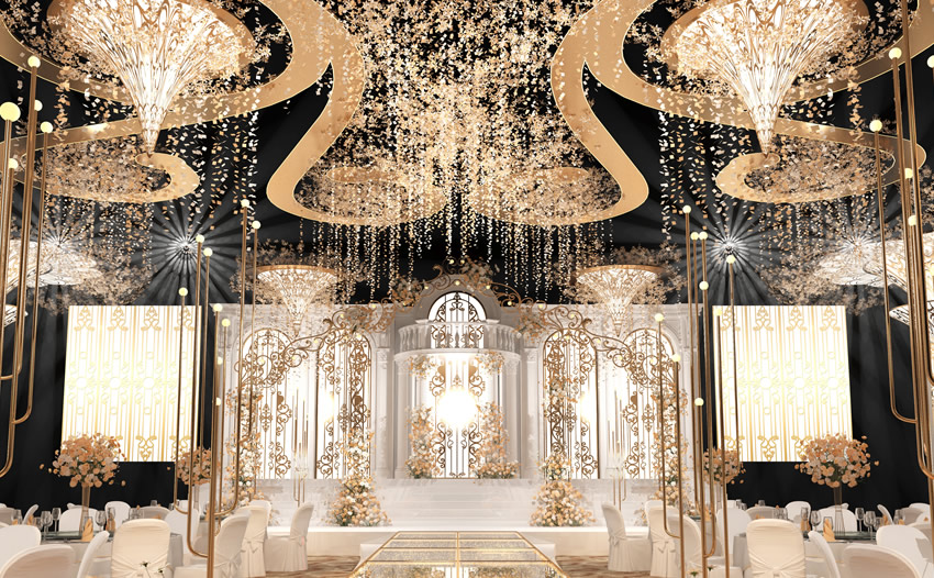 莎车花木兰喜事汇金色大厅效果展示